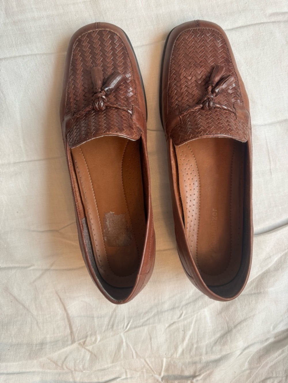 Naturalizer Brown Woven Tassel Loafers for Women
